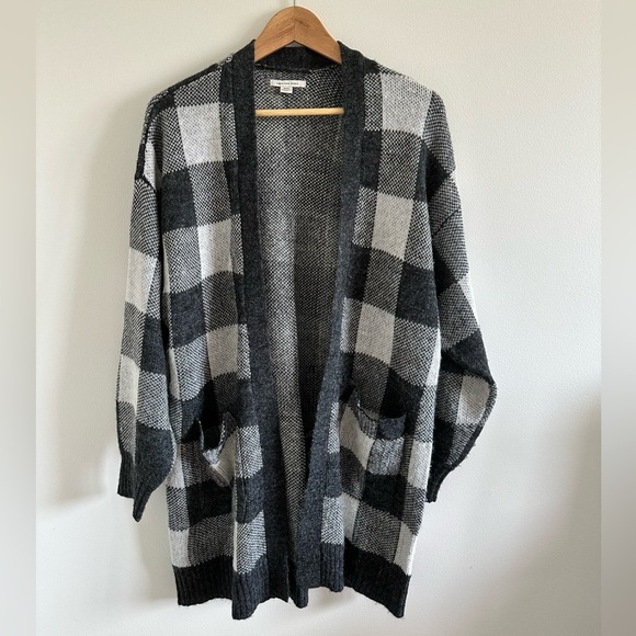 Oversize plaid cardigan - Picture 6 of 10